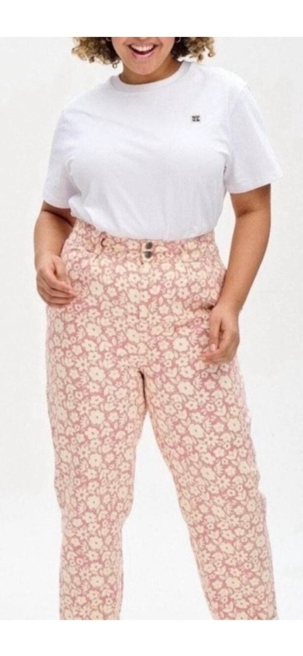 Lucy & Yak Addison High Rise Trouser Ditsy Floral Whimsy Cottage Plus Size 48R